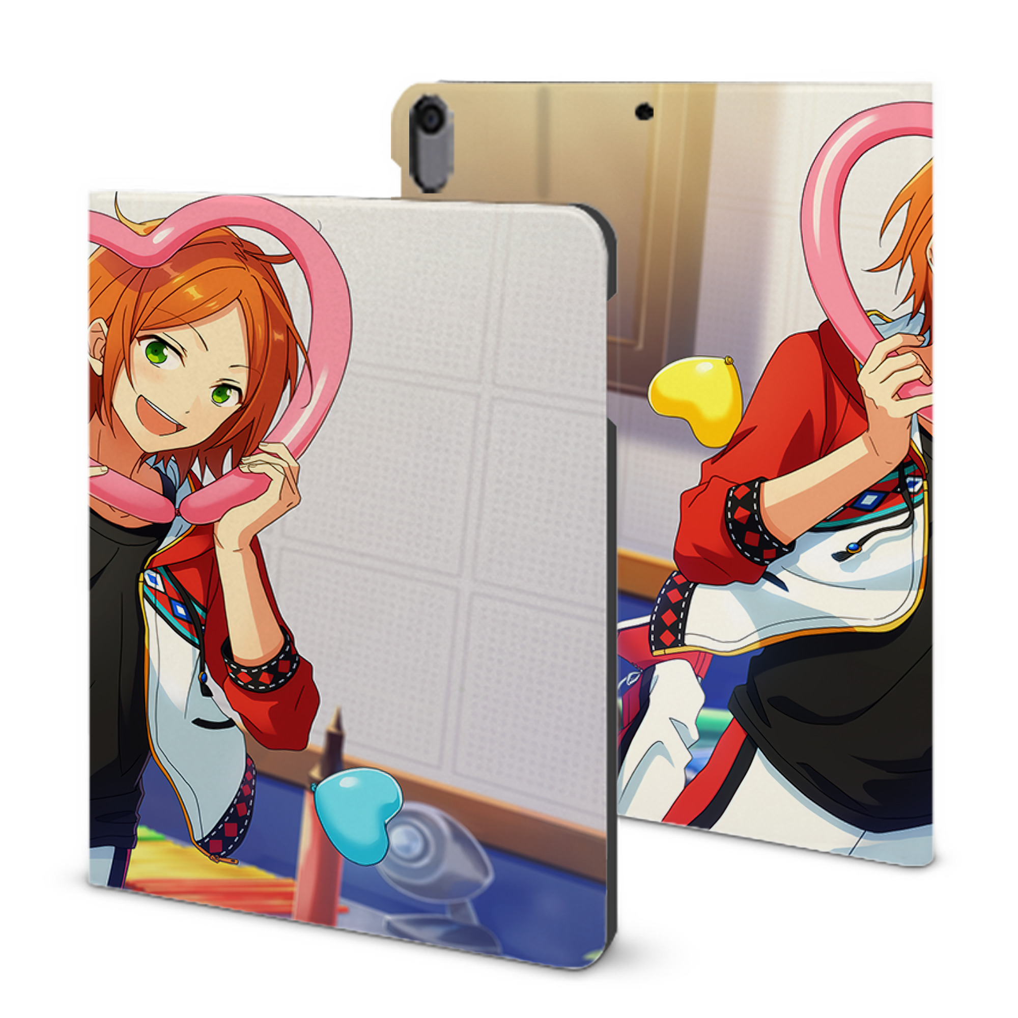 （画像用） あんさんぶるスターズ! Ensemble Stars IPad ケース ブック型 PUレザー TPU 耐衝撃 軽量 薄型 ペン収納なし 全面保護 IPad 各モデル対応